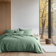 Asparagus Green Linen Duvet Cover