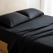 Black Linen Extra & Ultra Deep Fitted Sheet