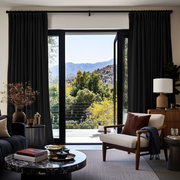 Black Linen Thermal Pinch Pleat Curtains