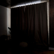 Black Soundproof Linen Curtains - S Fold Heading - Blackout - Custom Size