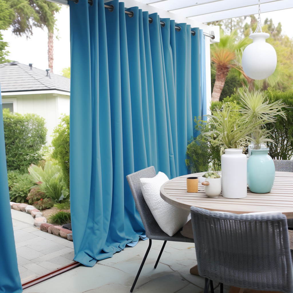 Blue Outdoor Curtains
