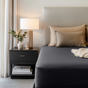 Charcoal Dark Grey Linen Extra & Ultra Deep Fitted Sheet