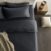 Charcoal Dark Grey Linen Extra & Ultra Deep Fitted Sheet