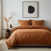 Clay Washed Heavy Weight Linen Duvet Cover Set