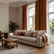 Clay Heavy Weight Linen Eyelet Blackout Curtain