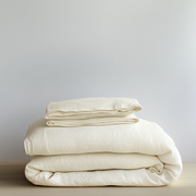 Cream Washed Linen Duvet Cover Set