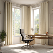 Cream Linen Thermal Eyelet Curtains