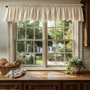 Cream Linen Valance - Blackout Lining