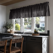 Dim Grey Linen Kitchen Valance
