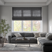 Dim Grey Linen Roman Blinds