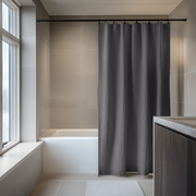 Dim Grey Linen Shower Curtain
