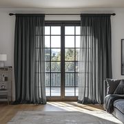 Dim Soft Grey Pencil Pleat Curtains - Unlined