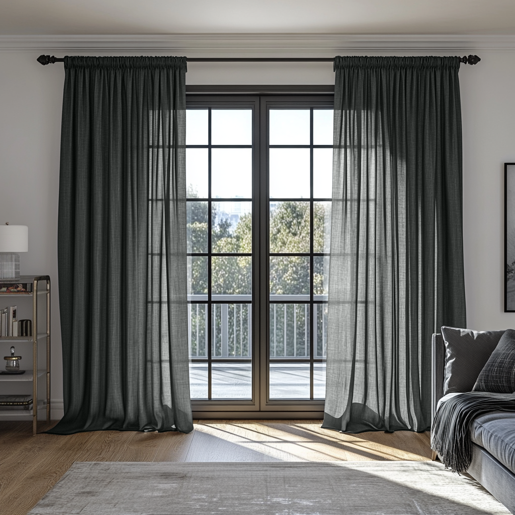 Dim Soft Grey Pencil Pleat Curtains - Unlined