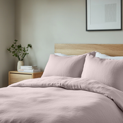 Dusty Pink Washed Linen Duvet Cover Set