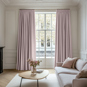 Dusty Pink Pencil Pleat Curtains - Cotton Lined
