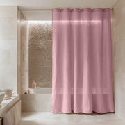 Dusty Rose Hookless Linen Shower Curtain