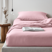 Dusty Rose Linen Extra & Ultra Deep Fitted Sheet