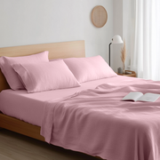 Dusty Rose Linen Extra & Ultra Deep Fitted Sheet