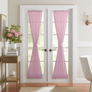 Dusty Rose Linen French Door Curtain