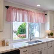Dusty Rose Linen Kitchen Valance
