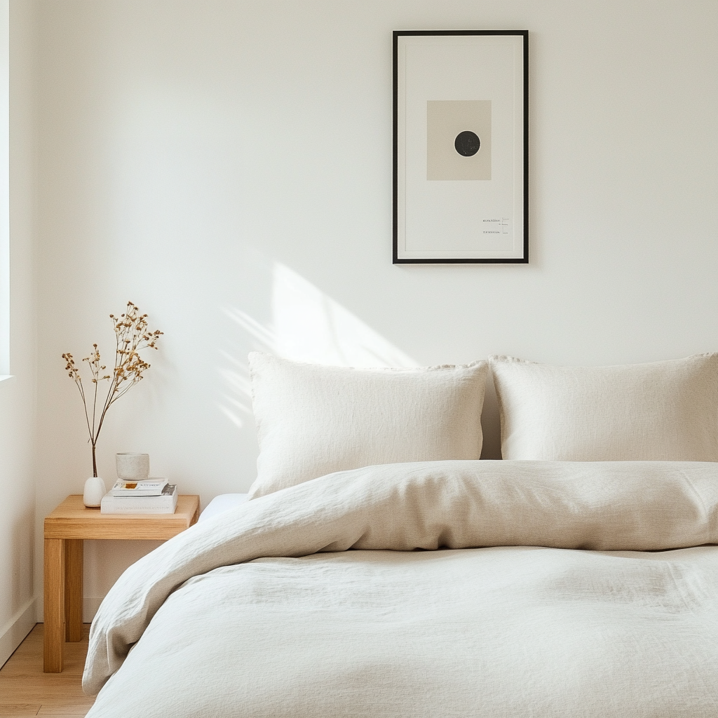 Ecru Washed Heavy Weight Linen Duvet Cover Set