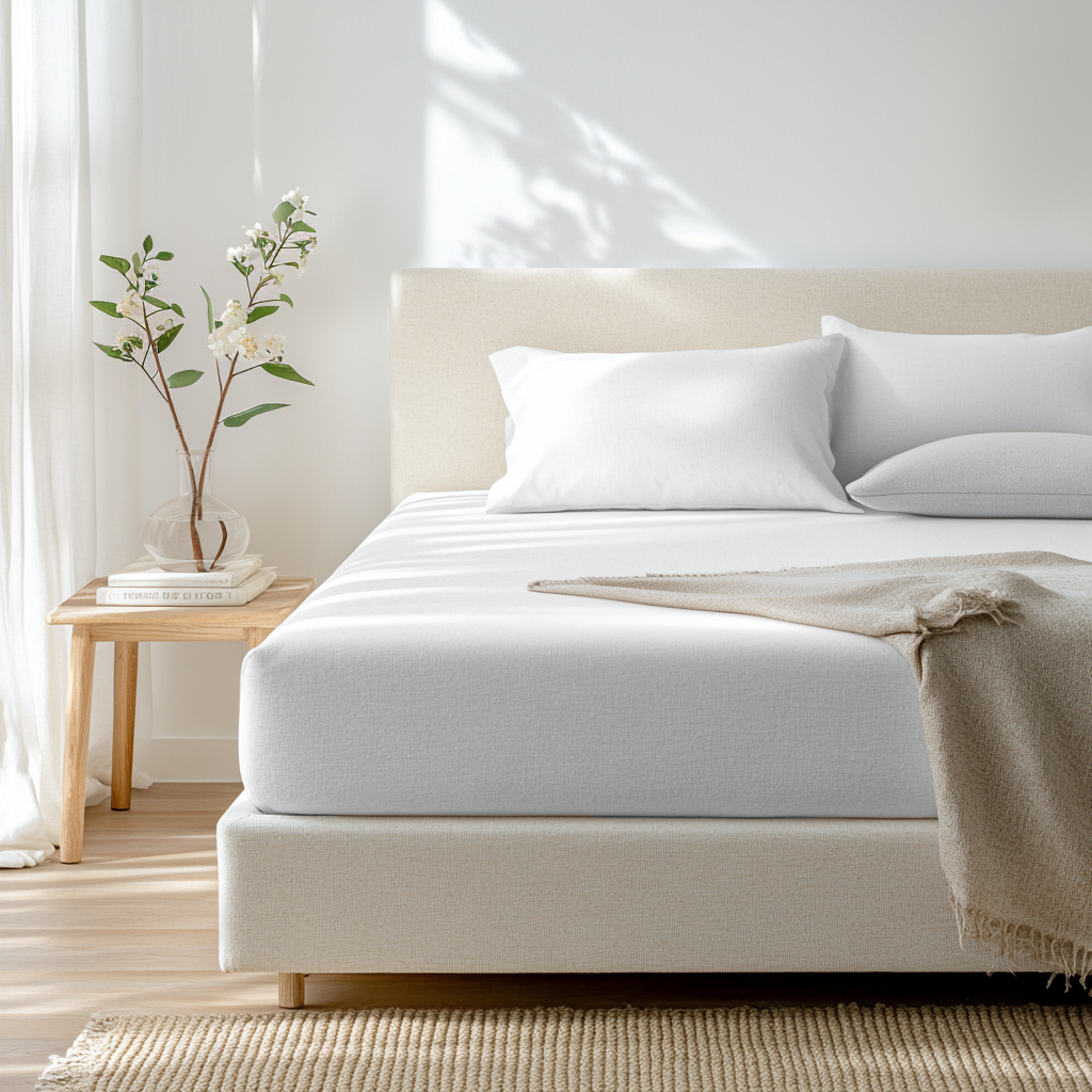 White Linen Extra & Ultra Deep Fitted Sheet