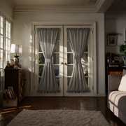Natural Heavy Weight Linen French Door Curtains