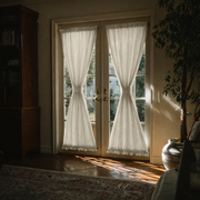 Ecru Heavy Weight Linen French Door Curtains