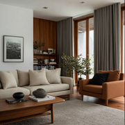 Natural Heavy Weight Linen Soundproof Curtains with Multitape