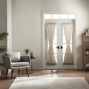 Heavyweight Ecru Linen French Door Curtain