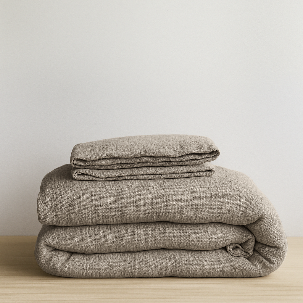 Natural Washed Heavy Weight Linen Duvet Cover Set