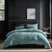 Aquamarine Linen Duvet Cover