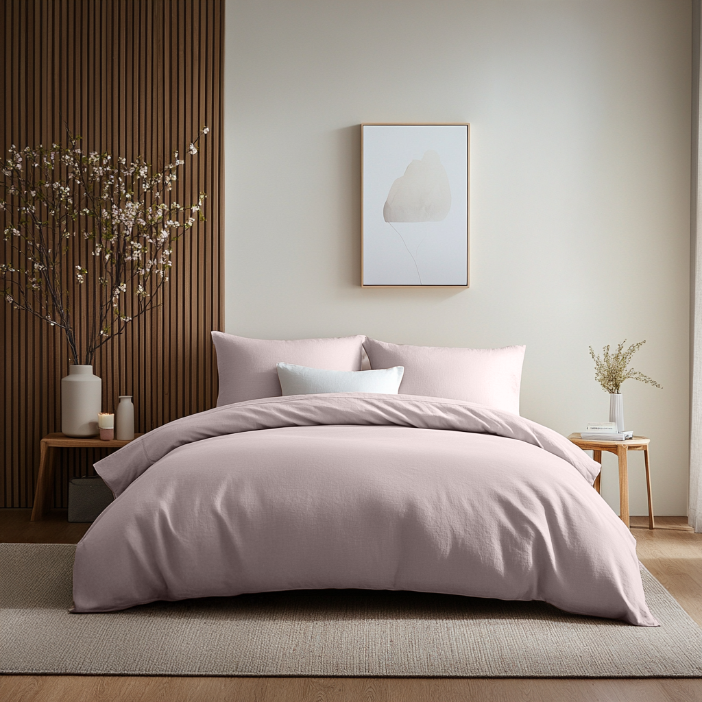 Dusty Pink Linen Duvet Cover