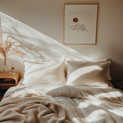 Off-White Washed Heavy Weight Linen Duvet Cover Set