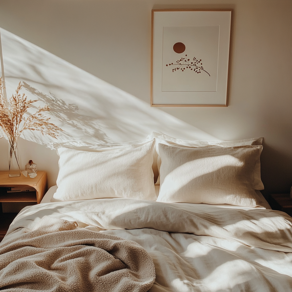 Off-White Washed Heavy Weight Linen Duvet Cover Set
