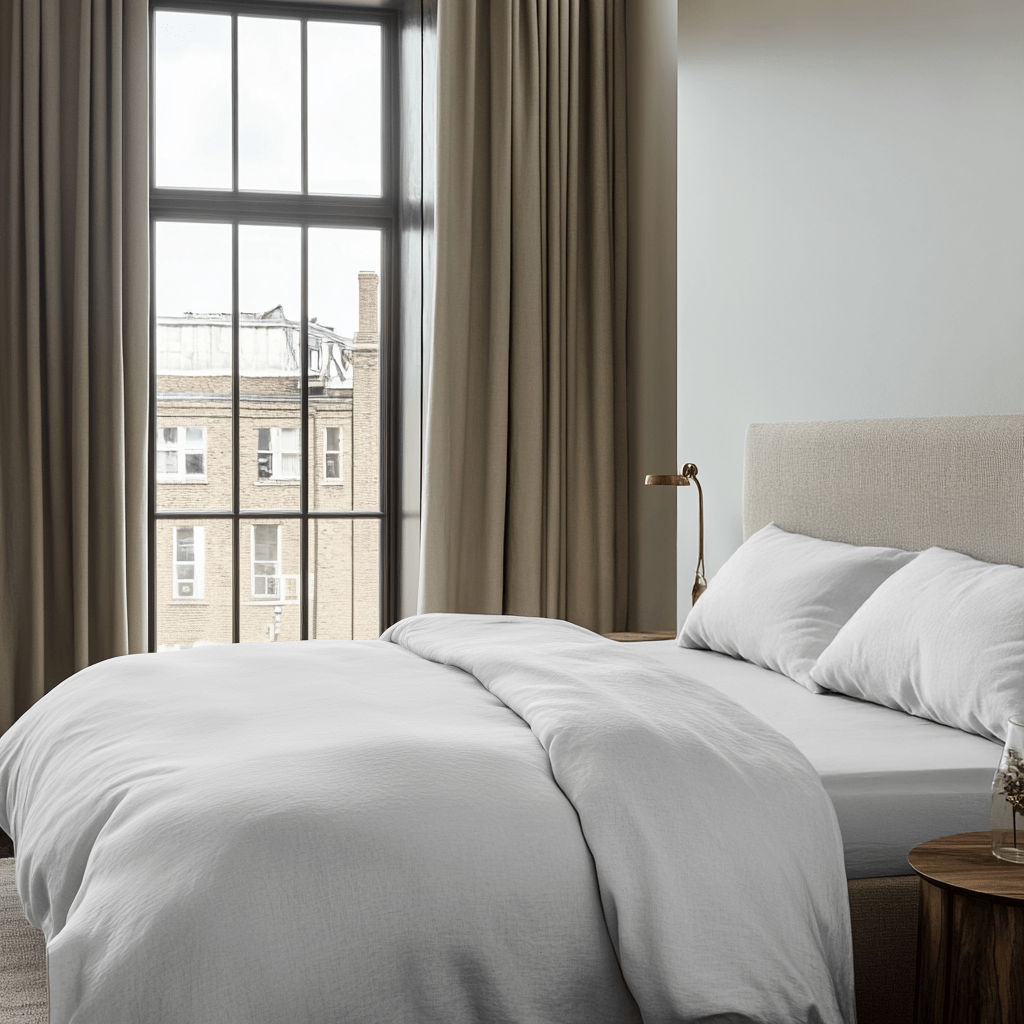 White Washed Linen Duvet Cover Set
