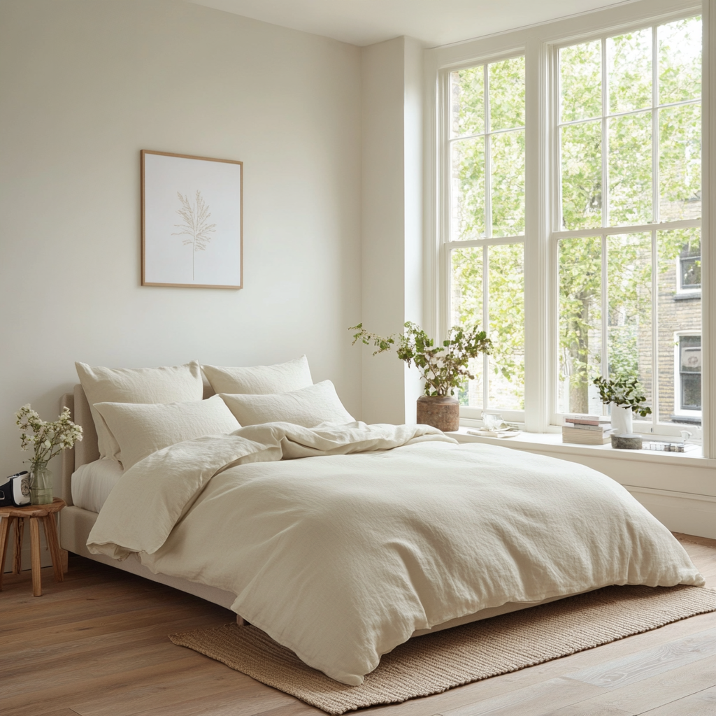 Cream Linen Duvet Cover