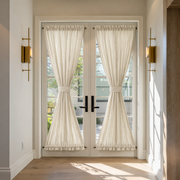 Cream Linen French Door Curtains