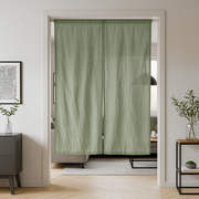 Asparagus Green Linen Noren Curtain