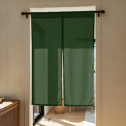 Forest Green Linen Noren Curtain