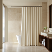 Cream Linen Shower Curtain