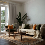 Natural Linen Soundproof Curtains with Multitape