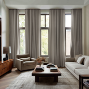 Natural Linen Soundproof Curtains with Multitape