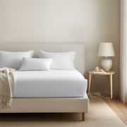 White Linen Extra & Ultra Deep Fitted Sheet