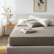 Natural Beige Heavyweight Linen Extra & Ultra Deep Fitted Sheet