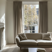 Natural Beige Pencil Pleat Curtains - Natural Heavyweight Linen