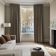 Natural Heavy Weight Linen Pencil Pleat Blackout Curtains