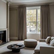 Natural Heavy Weight Linen Pencil Pleat Curtains - Unlined