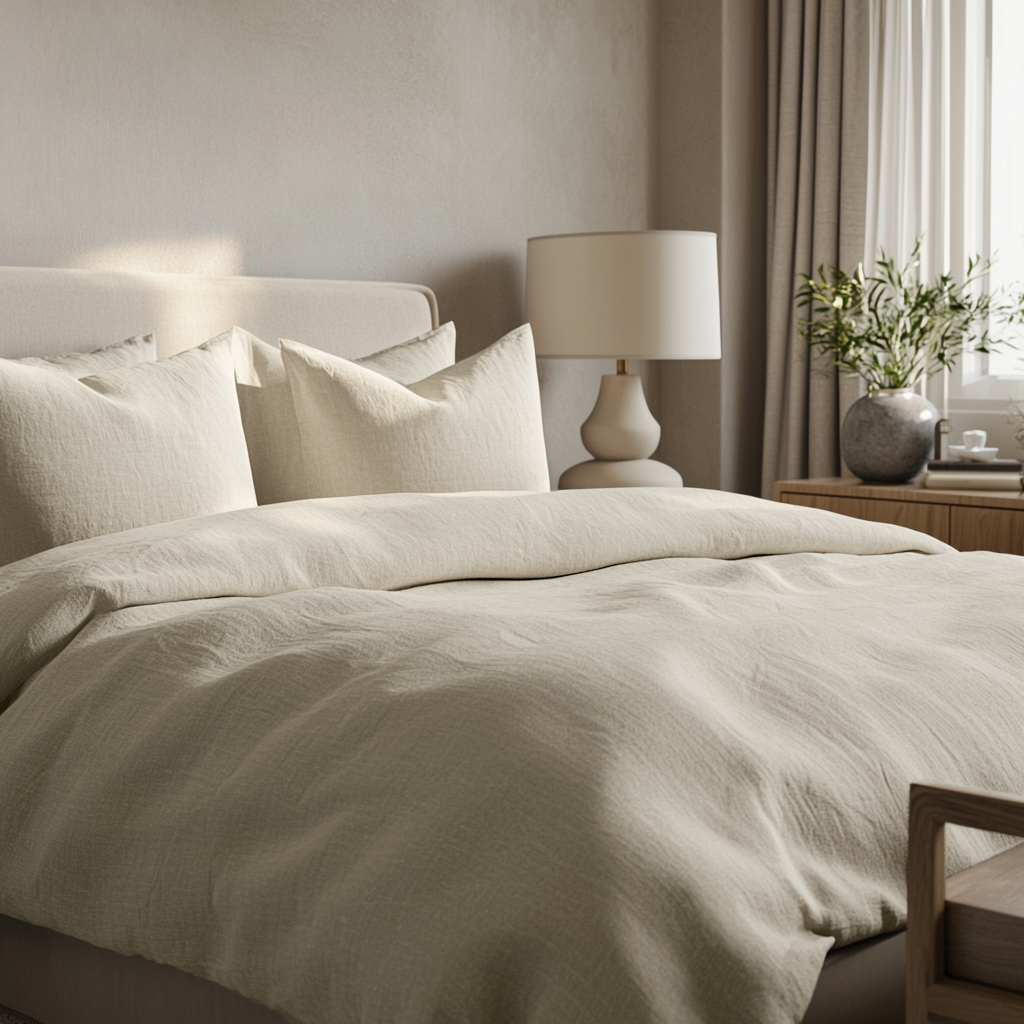 Ecru Heavy Weight Linen Duvet Cover