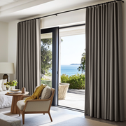 Natural Heavy Weight Linen Thermal S-Fold Curtains